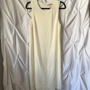 Elegant Cream Sleeveless Dress